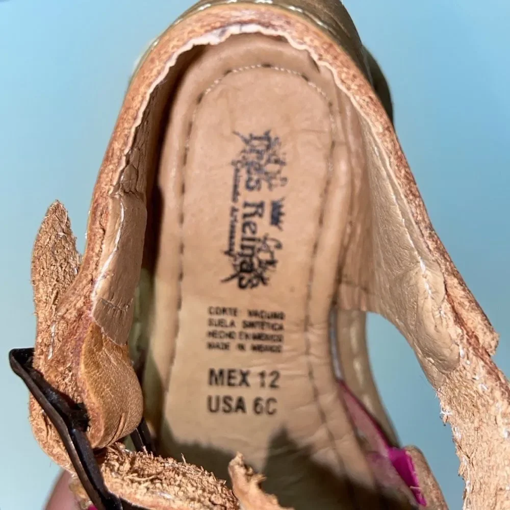 🥰Tres Reinas Original Leather Blue Tag Detailed Craftsmanship Kids Shoes Size 6C